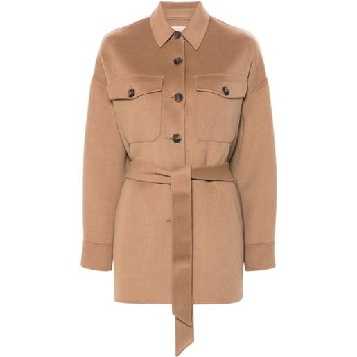 TWINSET giacca con cintura - marrone