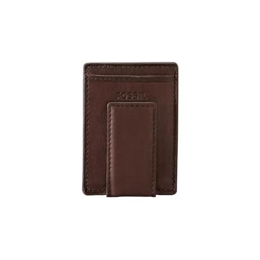 Portafoglio Uomo Slim Con RFID - Portacarte Magnetica, Tasca Monetina, Marrone - Foto 4