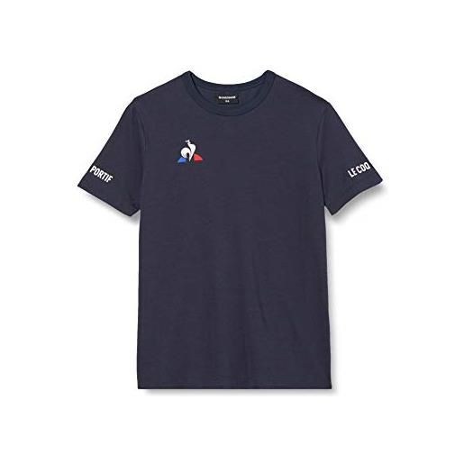Le Coq Sportif tennis tee ss n°3 enfant bluesle taglia 6a, maglietta bambini e ragazzi, blu (dress blues), 6 años