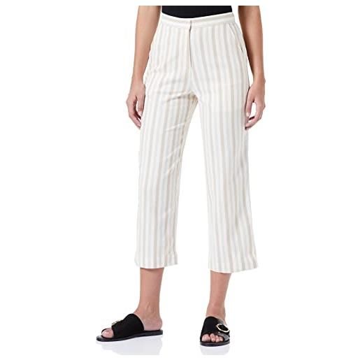 People Tree pantaloni emerson a righe casual, striscia di pietra, 38 donna