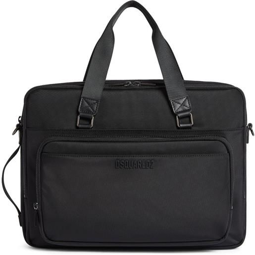 DSQUARED2 borsa porta pc con logo a lettere - nero