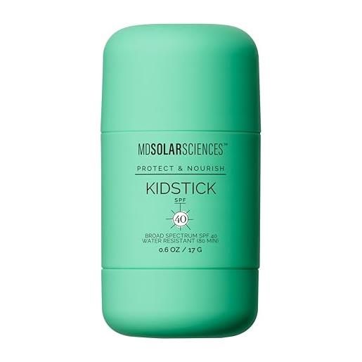 MDSolarSciences stick solare bambini spf 40 - protezione solare uv idratante sicura per bimbi con formula minerale - confezione portatile - vegano, senza oli e profumo - 17 g