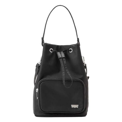 Levi's borsa da donna, women's bucket bag, verde scuro, taglia unica