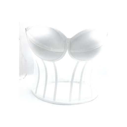 Mnj trimmings (03 corsetto trasparente, corsetto da sposa, corsetto rassodante, corsetto modello top corsetto. . , bianco sporco, 42