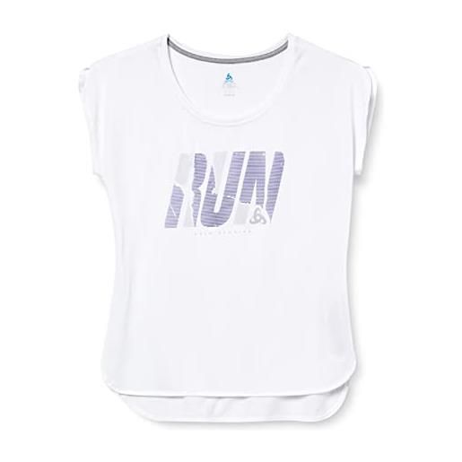 Odlo tebes/s, maglietta manica corta donna, bianco