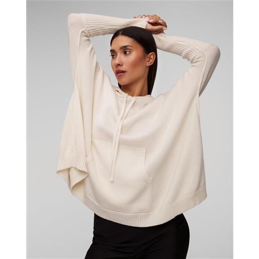 Kujten maglione bianco con cappuccio in cashmere da donna Kujten reena