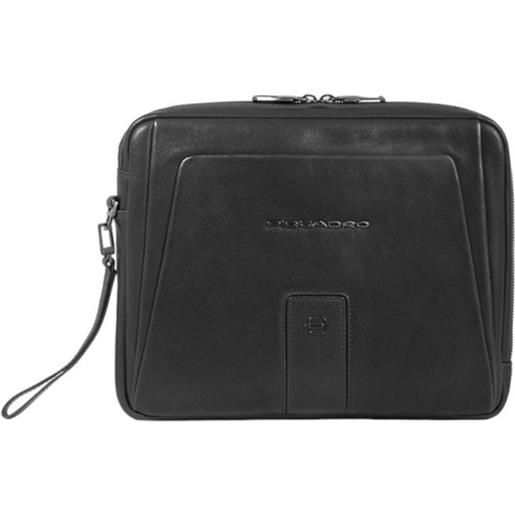 Piquadro pochette in pelle porta i. Pad®con manico removibile