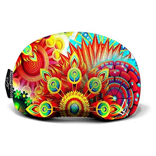 Goggle Protect psychedelic, protezione per occhiali da sci, copertura protettiva unisex-adult, multi, talla unica
