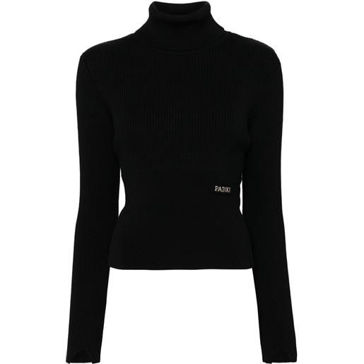 Patou maglione a collo alto - nero