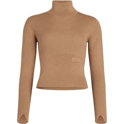 Patou maglione a collo alto - marrone