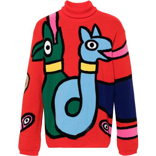 Walter Van Beirendonck maglione viper - rosso