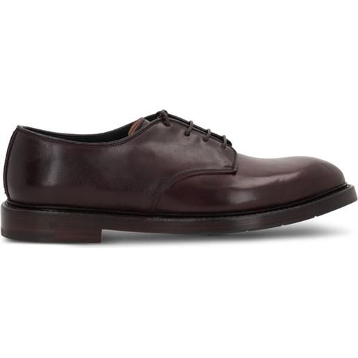 Premiata stringate in pelle - rosso