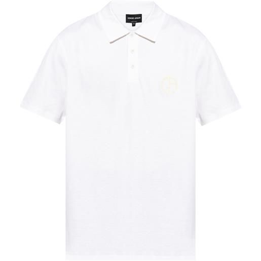 Giorgio Armani polo con ricamo - bianco