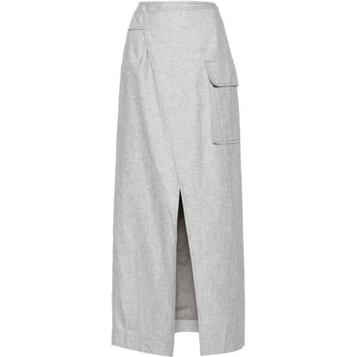 REMAIN gonna lunga con spacco - grigio