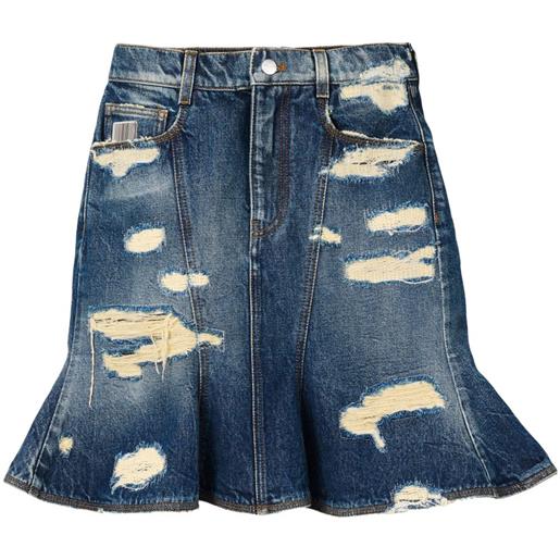 Marc Jacobs minigonna the rip&repair fluted - blu