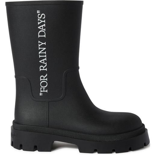 Off-White stivali con stampa - nero