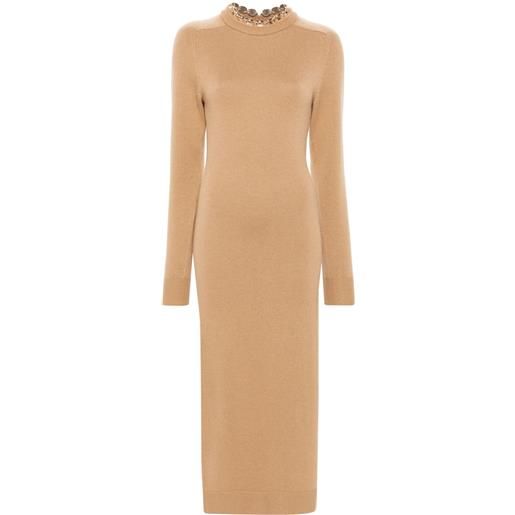 Rabanne abito midi con decorazione - toni neutri