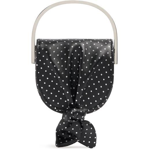 AQUAZZURA borsa micro in pelle bow tie