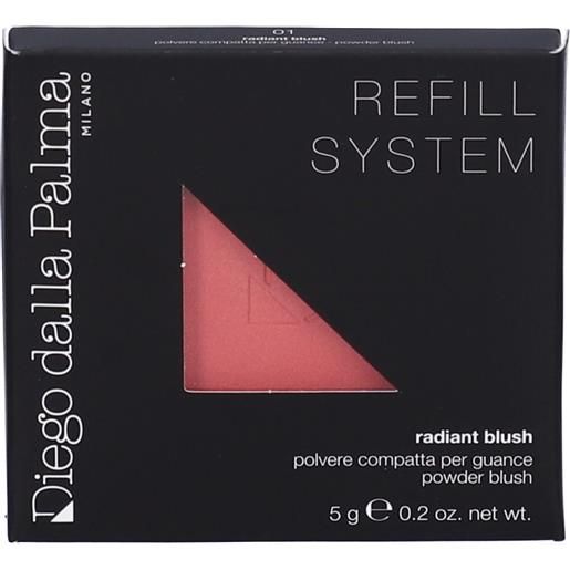 Cosmetica HUB SpA diego dalla palma radiant blush polvere compatta guance tonalità arancio perlato 1 pz make up