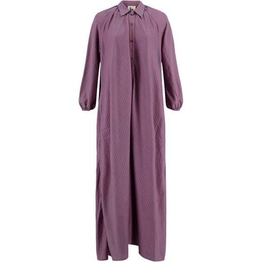 PAULA abito lungo a righe x marrakshi life - blu