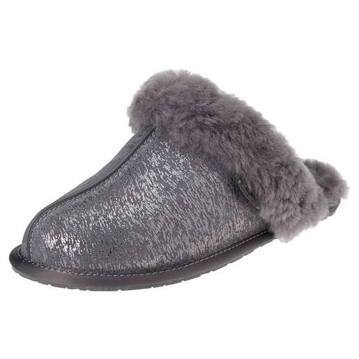 UGG scuffette ii matte marble, pantofole donna, grigio dark grey, 36 eu