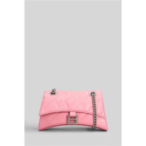Balenciaga borsa a spalla crush ch s in pelle rosa