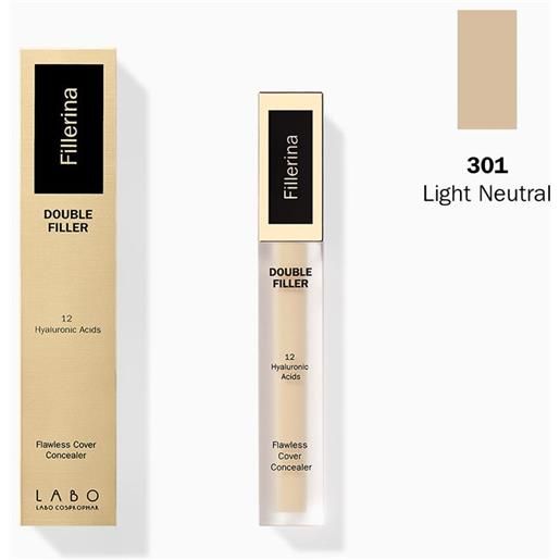Labo International Srl double filler 12 hyaluronic acids flawless correttore viso colore 301 light neutral 3,8 ml make up