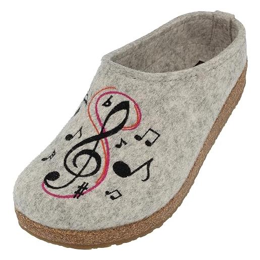 HAFLINGER pantofole da donna grizzly melodie 741039, numero: 42 eu, colore: grigio
