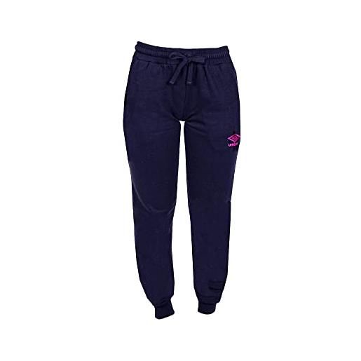 Umbro pantalone tuta donna invernale 100% cotone felpato moda egidio (l, blu)