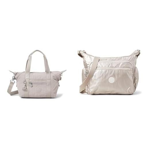 Kipling ARTO Borsa A Tracolla Donna - Stampa Arte Floreale, Leggera, In Poliestere Riciclato, Con Scimmietta