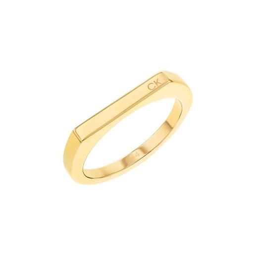 Calvin Klein anello da donna collezione faceted in oro giallo - 35000188d