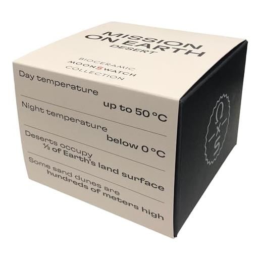 Swatch orologio da polso moonswatch omega x mission to earth desert in bioceramica