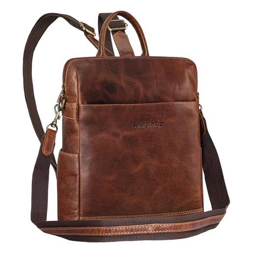 STILORD 'Orlando' Borsa Zaino Uomo Lavoro In Pelle Vintage Borsa A Tracolla Porta Documenti Per Tablet Zainetto Università Ufficio Viaggio Cuoio Genuino, Colore:carbon - Grigio : Amazon.it: Moda