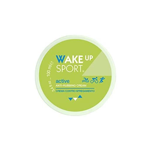 Wake up sport crema contro sfregamento a lunga durata. Resistente ad acqua e sudore | vaso 100ml