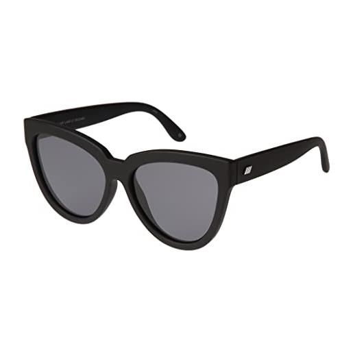 Le Specs liar lair black rubber cat eye sunglasses taglia unica nero