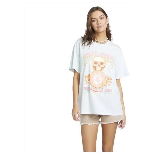 Volcom t-shirt a maniche corte stones throw, cloro, s donna