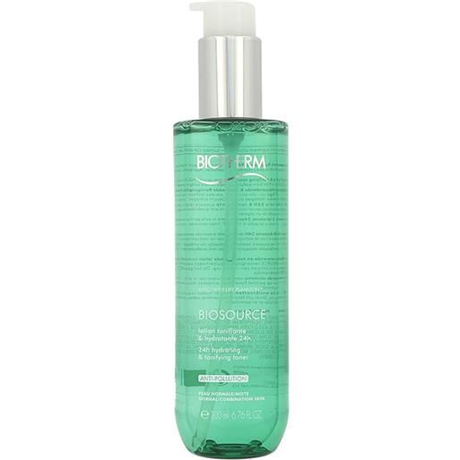 Biotherm biosurce lotion tonifiante & hydratante 24h 200 ml tonico idratante rifrascante per il viso dispenser pelle normale e mista