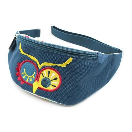 Les Déglingos les deglingos - marsupio per bambini - astros il gufo - divertimento - asilo - ragazze e ragazzi - età dai 3 anni - blu, marsupio per bambini, blu, taglia unica, marsupio per bambini