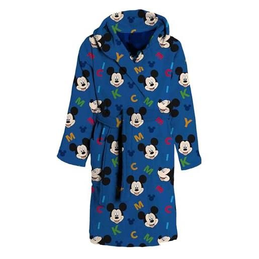 hermet accappatoio in spugna, 100% cotone, accappatoio da bambina, con cappuccio e cintura, disegno con principesse, 6/7 anni