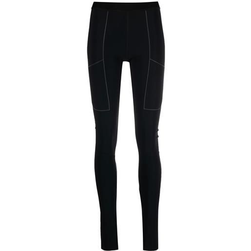Coperni leggings elasticizzati con spacchi - nero