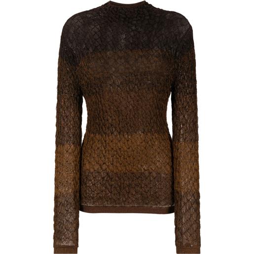 Isa Boulder maglione a righe - marrone