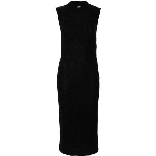 DONDUP abito midi con placca logo - nero