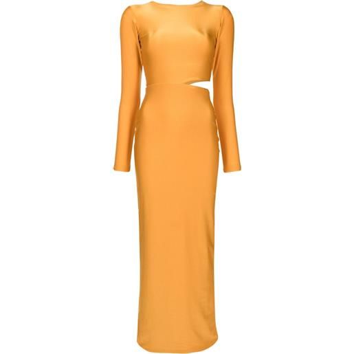 Lethicia Bronstein abito sophia lungo con cut-out - giallo