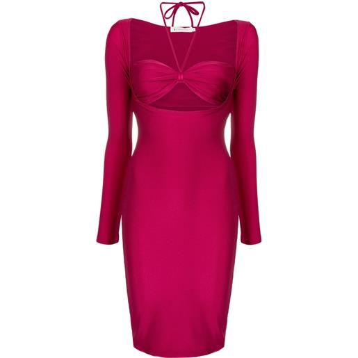 Vestito Lungo Donna Bodycon Con Spacco E Scollo A V - Abito Elegante Per Cerimonie E Party - Foto 11