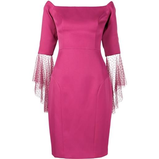 Lethicia Bronstein abito anne con maniche in tulle - rosa