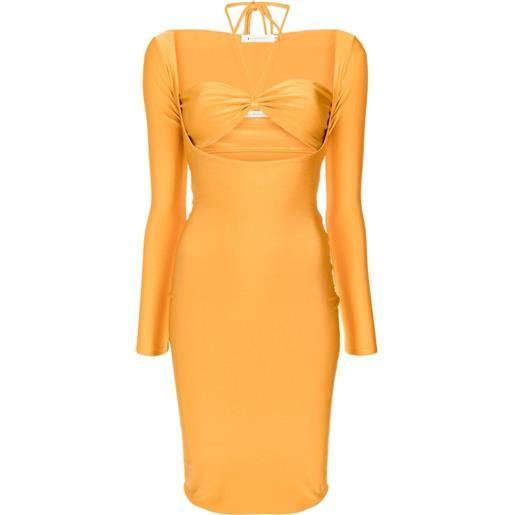 Lethicia Bronstein abito marylin con cut-out - giallo