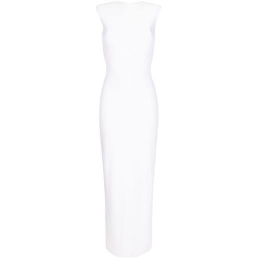 Lethicia Bronstein abito gracie lungo con scollo a v posteriore - bianco