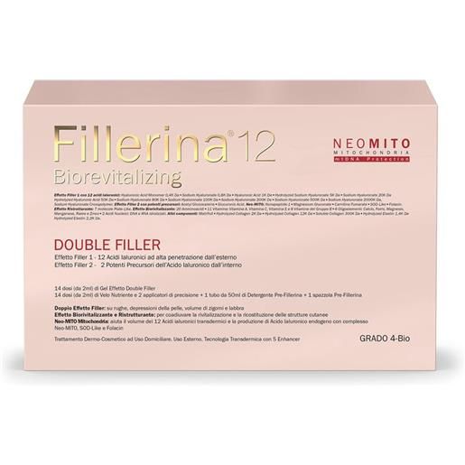 Labo International Srl labo fillerina 12 biorevitalizing neo mito double filler 14 dosi gel + velo nutriente 1 tubo detergente pre-fillerina grado 4 bio pz maschera viso