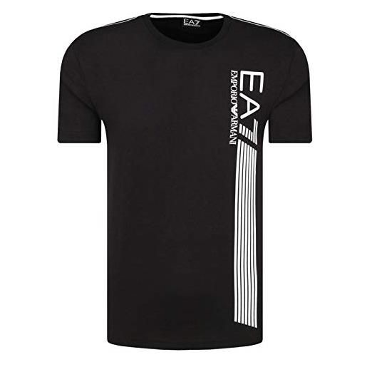Emporio Armani t-shirt uomo ea7 3gpt67 pj02z, maglietta manica corta, girocollo (nero, s)
