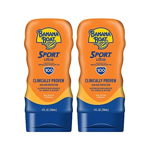 Banana Boat sport performance sunblock lotion spf 100, 4-ounce bottles (pack of 2) by Banana Boat